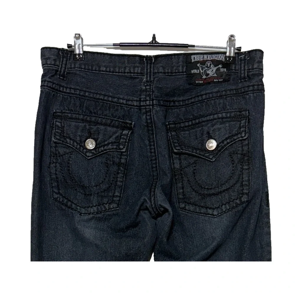 True Religion Joey‎ Jeans Mens 36 Blue World Tour Dark Wash Actual 36X32 USA